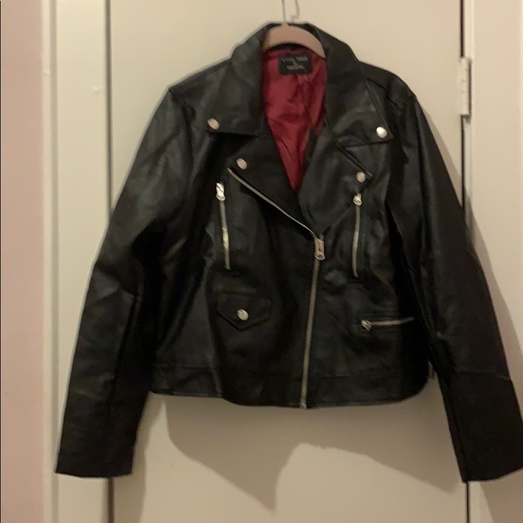 Love Tree Jackets & Blazers - Love Tree Vegan Leather Motorcycle Jacket